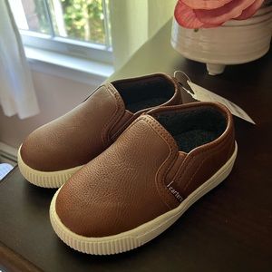 Carters brown slip on shoes